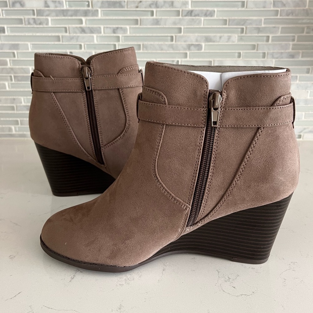 Market & Spruce Serah Suede Booties 8W - Picture 5 of 11